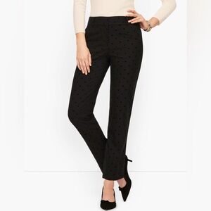 TALBOTS HAMPSHIRE ANKLE PANTS - HEART PRINT